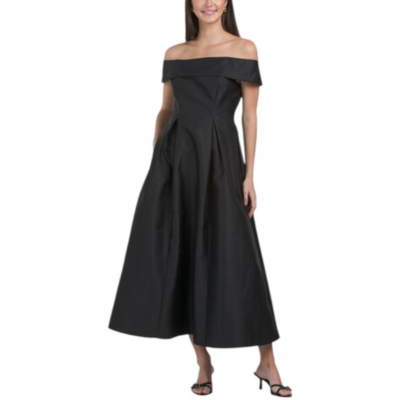Adrianna Papell Dresses & Skirts - ADRIANNA PAPELL Off The Shoulder Mikado Tea Length Dress